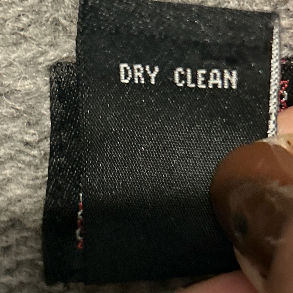 Patterned Gray Cardigan Sweater - image 8